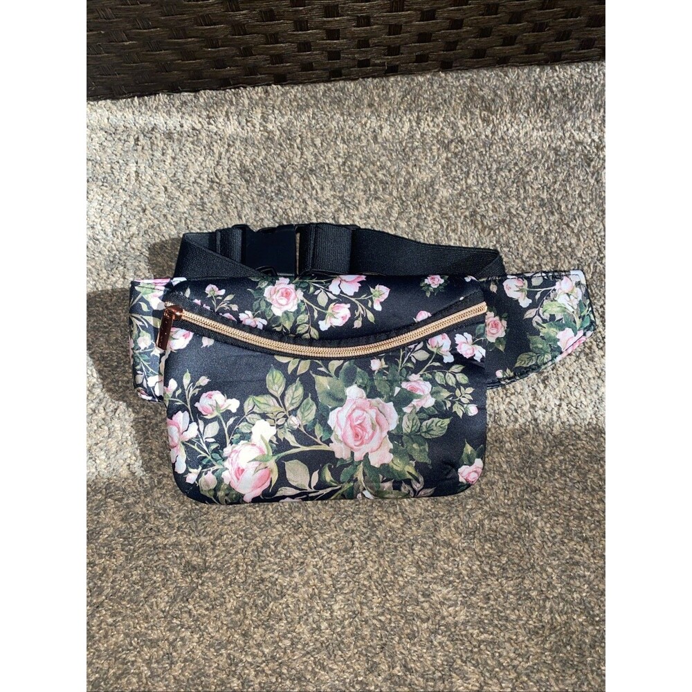 Rose Covered Stretchy Fanny Pack
